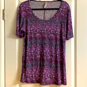 Purple floral lularoe perfect